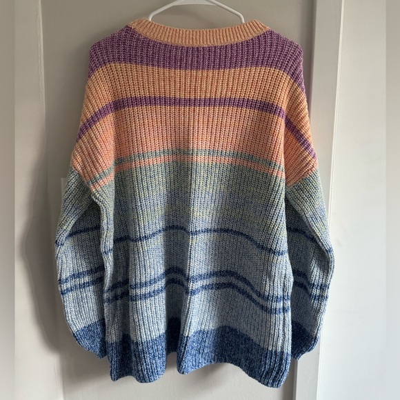 ⭐️3for10⭐️ Soft Surroundings Karlie Knit Sweater Striped Women’s Medium 6 8 l - Picture 3 of 11